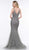 2019 Spring - Grey Beaded Lace Mermaid Dress In Gray