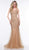 2019 Spring - Grey Beaded Lace Mermaid Dress In Nude
