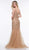 2019 Spring - Grey Beaded Lace Mermaid Dress In Nude