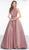 2019 Spring - Canary Beaded High Halter Ballgown In Brown
