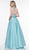 2019 Spring - Canary Beaded High Halter Ballgown In Green