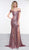 2019 Spring - Black Off-Shoulder Dual Slit Gown In Pink