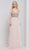 2019 Spring - Blush Beaded Plunging A-Line Gown In Pink