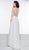 2019 Spring - Canary Beaded Plunging V-Neck A-Line Dress In White