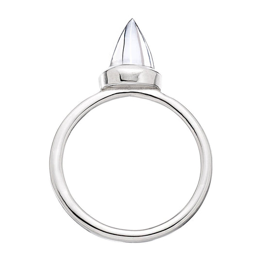 Gemstone Bullet Ring - Crystal Quartz/WG