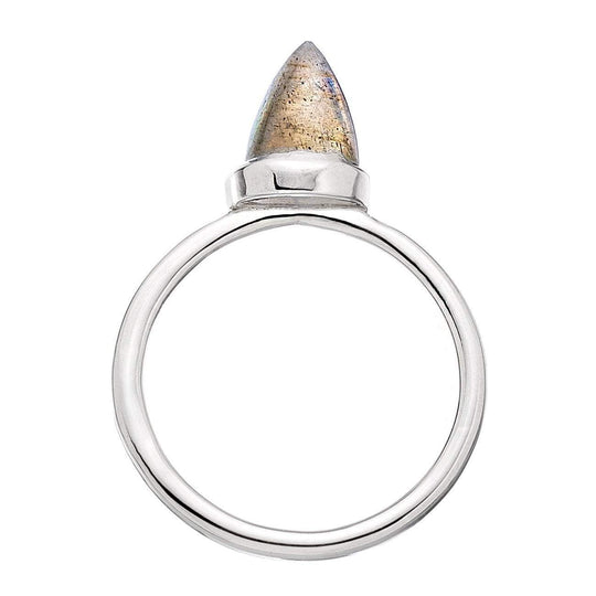 Heather Hawkins - Gemstone Bullet Ring - Labradorite/WG