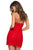 Sherri Hill - 53195 Lace Appliqued V-Neck Short Dress In Red