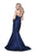 GiGi - Long Trumpet Gown with Jeweled Bodice 16226 In Blue