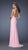 GiGi - Delicate High-Neck Illusion Sheath Gown with Cap Sleeves 19942 In Pink