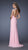 GiGi - Delicate High-Neck Illusion Sheath Gown with Cap Sleeves 19942 In Pink