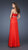 GiGi - Sequined Ruched Sweetheart Chiffon A-line Gown 18715 In Red