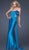 GiGi - Strapless Fashionable Long Gown 16334 In Blue