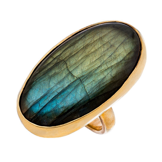 Good Girls Revolt Ring - Labradorite Oval/YG