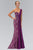 One Shoulder Lace Dress with Chiffon Overlay GL1000
