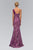 One Shoulder Lace Dress with Chiffon Overlay GL1000