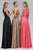 Beaded Halter Empire Charmeuse Long Dress GL1013