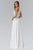 Beaded Halter Empire Charmeuse Long Dress GL1013