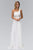 One Shoulder Bejeweled Empire Long Dress GL1015