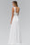 One Shoulder Bejeweled Empire Long Dress GL1015