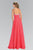 Bejeweled Ruched Sweetheart Chiffon Dress GL1031