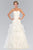 GL1032 Strapless Floral Appliqued Trumpet Wedding Gown
