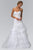 GL1032 Strapless Floral Appliqued Trumpet Wedding Gown