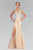 V Neck Long Dress with Slit GL1043