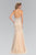 V Neck Long Dress with Slit GL1043