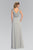 Beaded Cap Sleeve V-neck A-line Dress GL1048