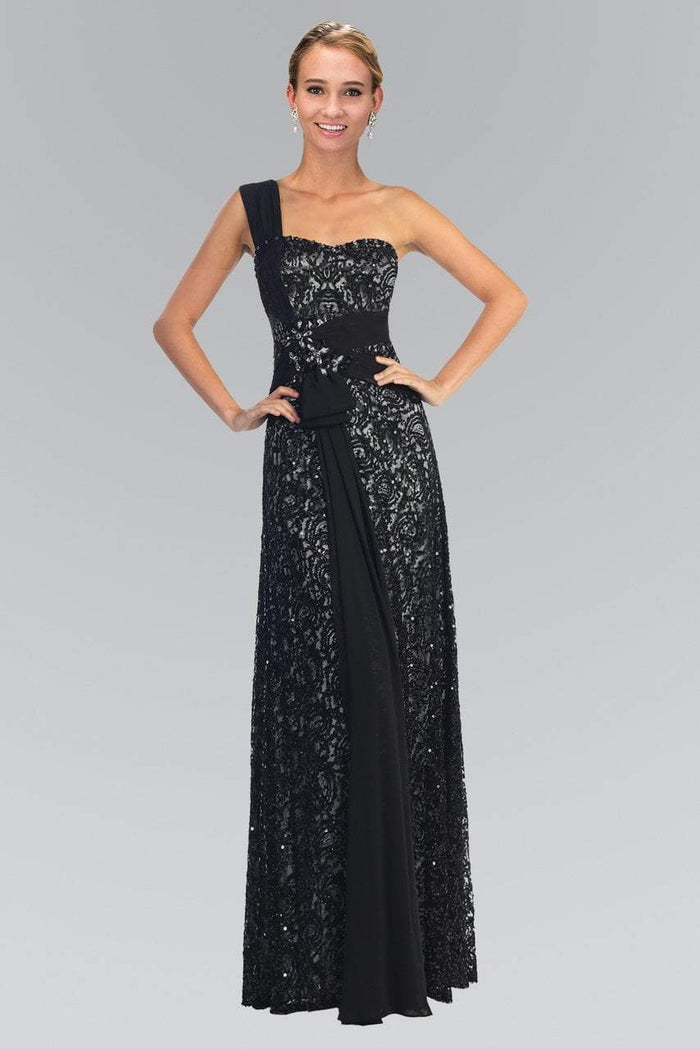 Sequined One Shoulder Strap Sweetheart Dress GL1049