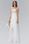 Medallion Accented Sweetheart Chiffon Gown GL1061