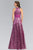 Metallic Lace Halter A-Line Gown GL1064