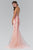 Strapless Sequin Accented Trumpet Gown GL1067