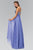 Elizabeth K - Strapless Ornate Chiffon Empire Gown GL1069 In Purple
