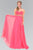Lavish Jeweled Strapless Chiffon Gown GL1075