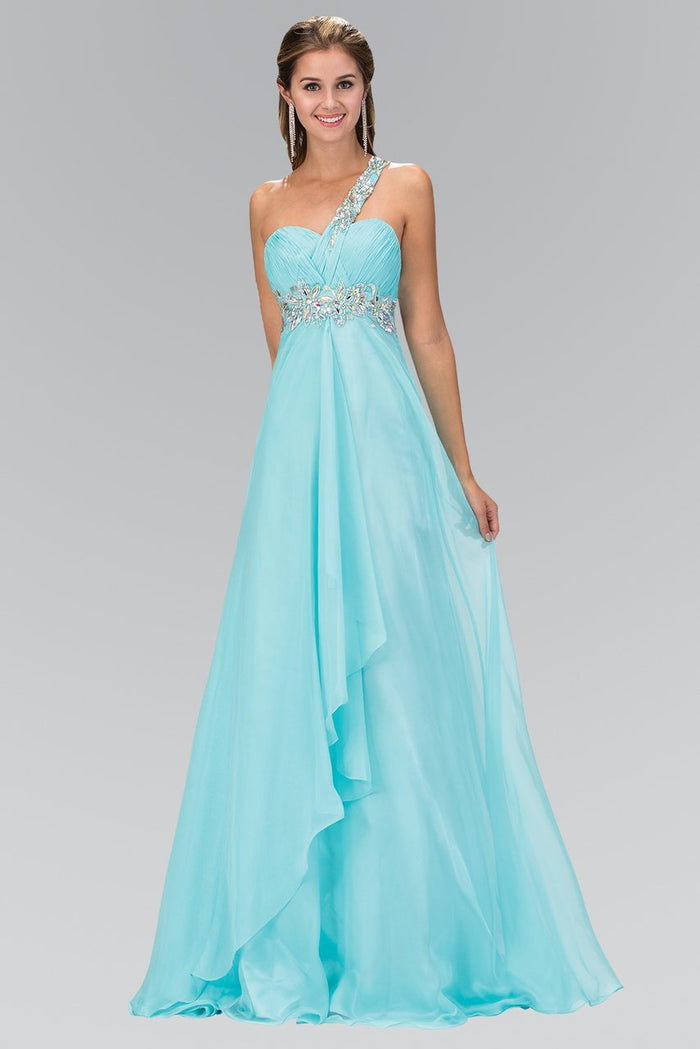 One Shoulder Strap Ruched Sweetheart Dress GL1084