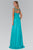 Bejeweled Cap Sleeve Illusion Bateau Dress GL1088