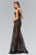 Asymmetrical Cutout Tulle Gown GL1094