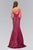 Embellished Asymmetrical Neck Trumpet Dress GL1095