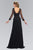 Quarter Sleeve Applique Chiffon Gown GL1097