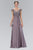 Beaded Illusion Bateau Neck Chiffon Dress GL1100