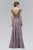Beaded Illusion Bateau Neck Chiffon Dress GL1100