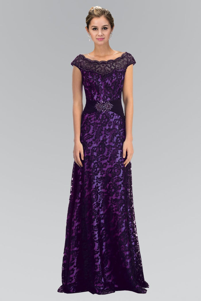 Lace Floral Long Dress GL1102