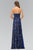Jewel-Ornate Paisley Print Gown GL1103