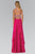 Asymmetrical Bejeweled Chiffon Gown GL1128