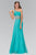 Crystal-Ornate Asymmetrical Chiffon Gown GL1129