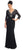 Quarter Length Sleeve Jeweled V-Neck Dress GL1133