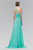 Sheer Asymmetrical Ornate A-Line Gown GL1138
