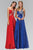 Asymmetrical Ruched Ornate Gown GL1154