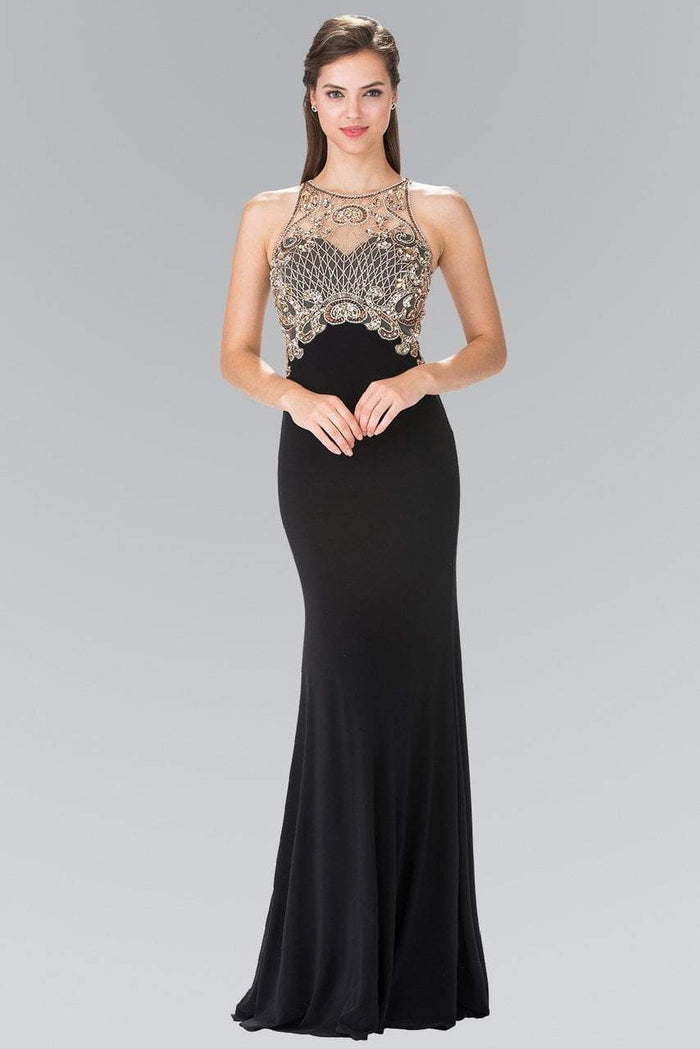 Gilded Illusion Lattice Sheath Gown GL1303